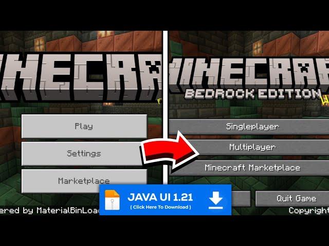 Minecraft PC UI in MCPE 1.21 || Java Ui Mod MCPE 1.21 