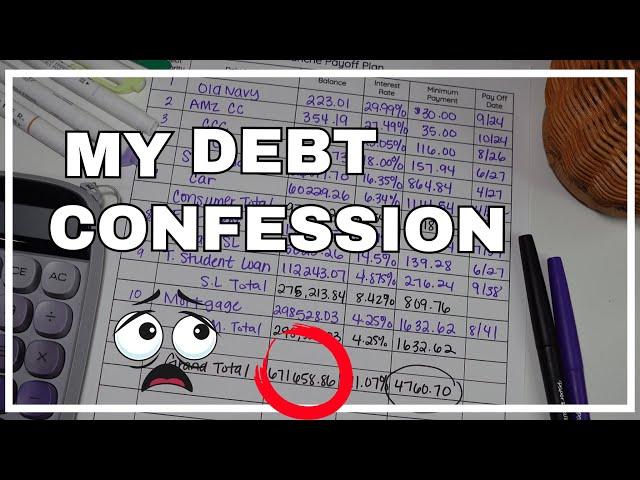 My Debt Confession 2024 | $671,000 in debt | The Beginning of my Debt Journey