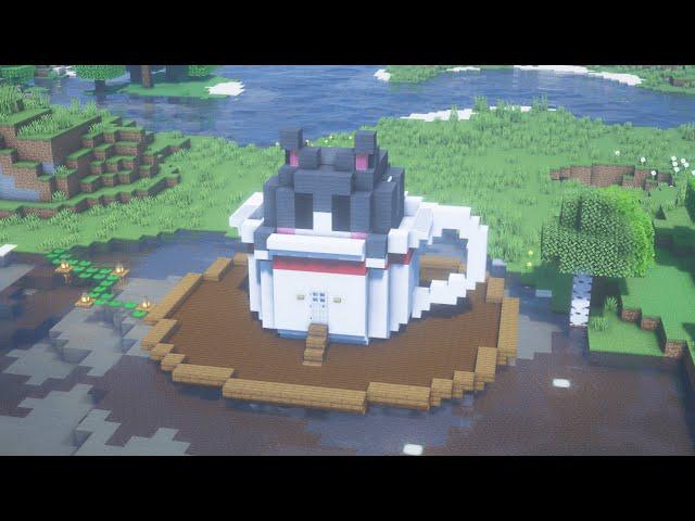 [Minecraft Tutorial] Cute Design Cat House /Mug | HowToBuild