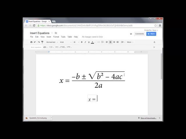 How to Insert Equations into Google Docs