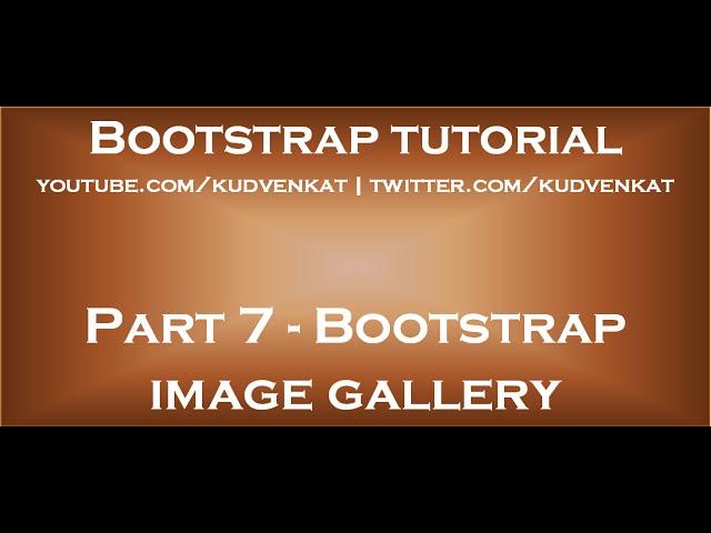 Bootstrap image gallery