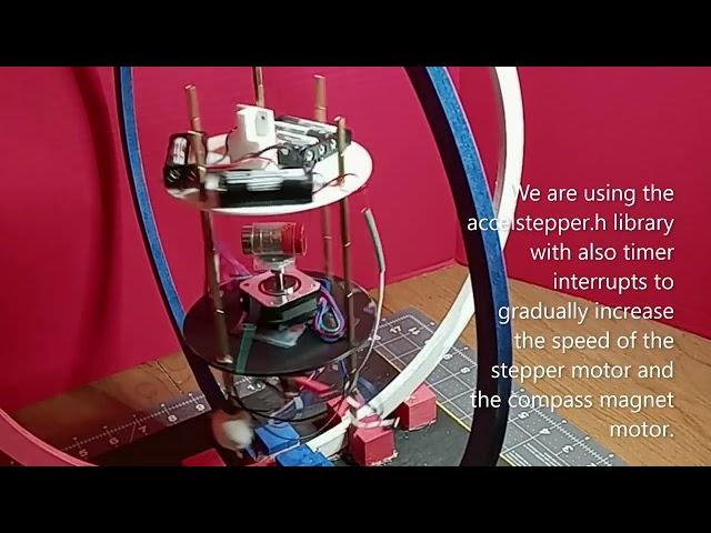 Accelstepper Nema17 Gradually Increasing Speed in Compass Magnet Motor 5