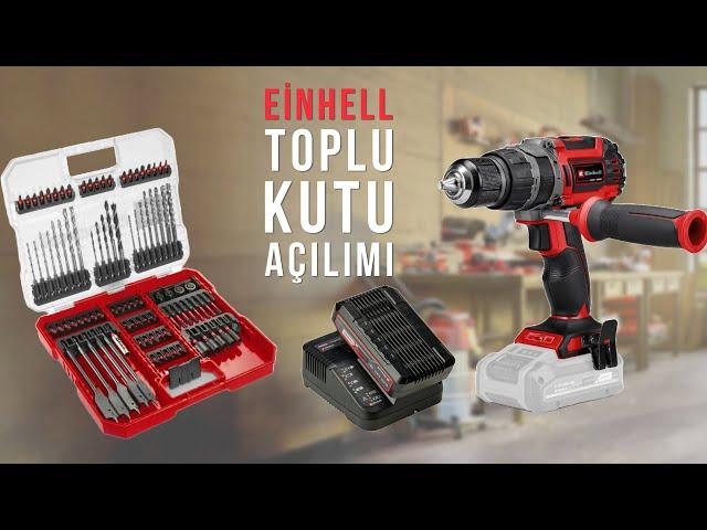 Einhell TP-CD 18/60 Li-i BL-Solo Akülü Vidalama | 18V 2,5Ah PXC Batarya Kiti | XL-CASE 95 Uç Seti