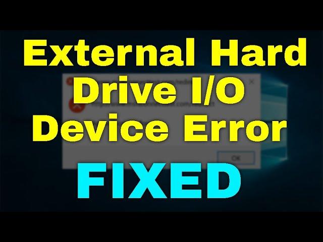 How to Fix External Hard Drive I/O Device Error in Windows 11