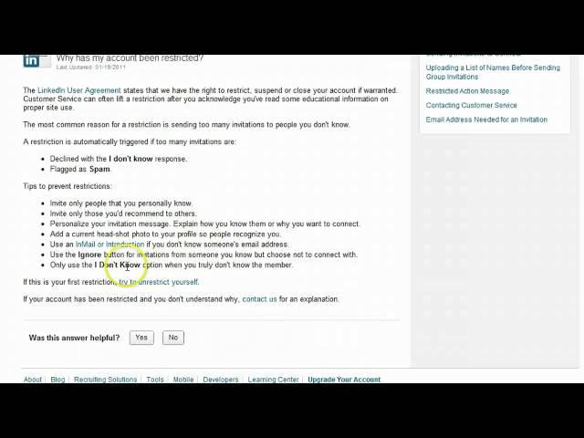 Lifting your LinkedIn Account Restriction