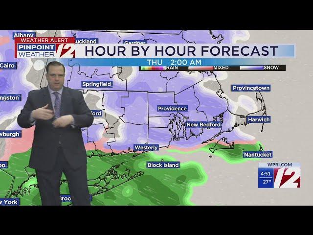 WPRI 12 Weather Forecast for 2/12/25:  Slick Spots This Morning;  Wintry Mix Tonight