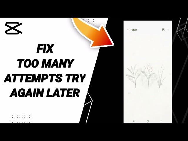 How To Fix Too Many Attempts Try Again Later On TikTok App 2024