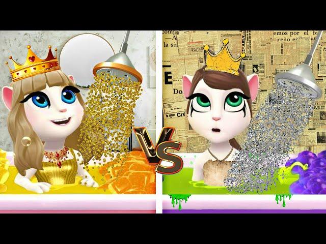 Rich Princess vs Broke Princess || My Talking Angela 2