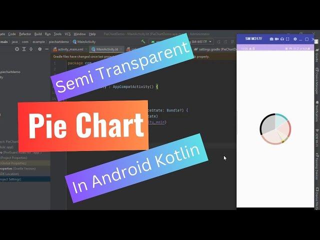 Pie Chart in Android with semi transparent view #piechart #android #kotlin