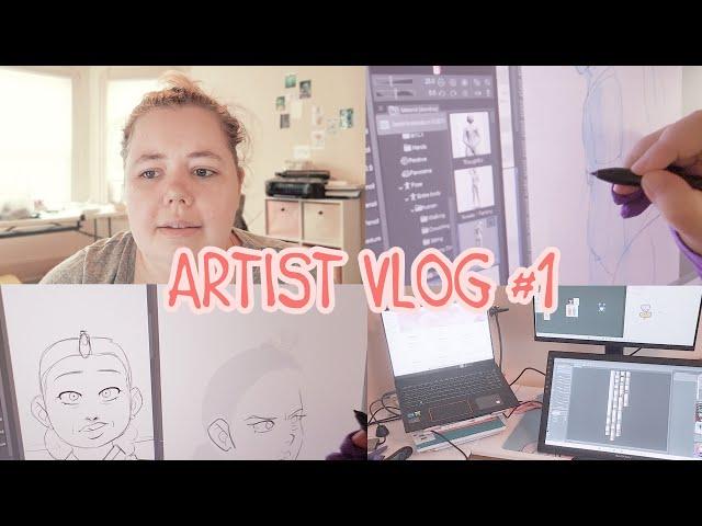 Artist Vlog #1 | Day in the Life of a Webtoon Canvas Creator