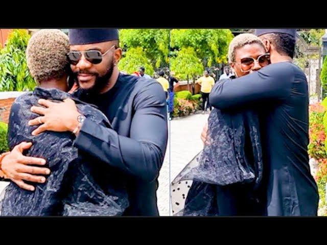 See How Ebuka Consoles Alex BBNaija At The Late Rico Swavey's Burial Ceremony