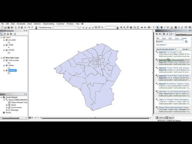 Spatial Join, Merge, Append and Create Thiessen Polygons in ArcGIS