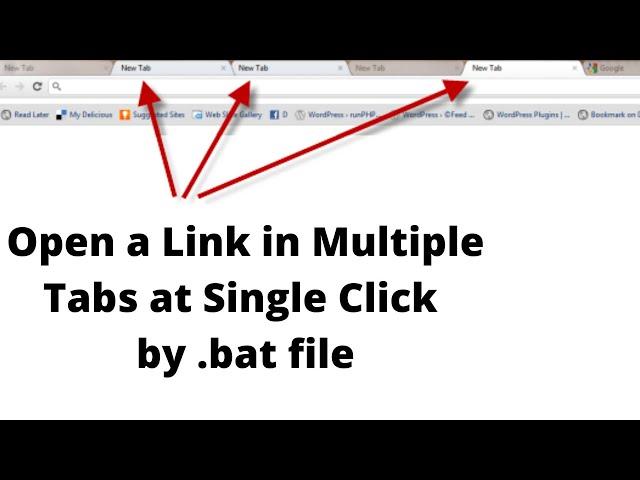 How to open a Link in  Multiple Tabs at Single Click in Windows 10/8/7 ! Tech Products