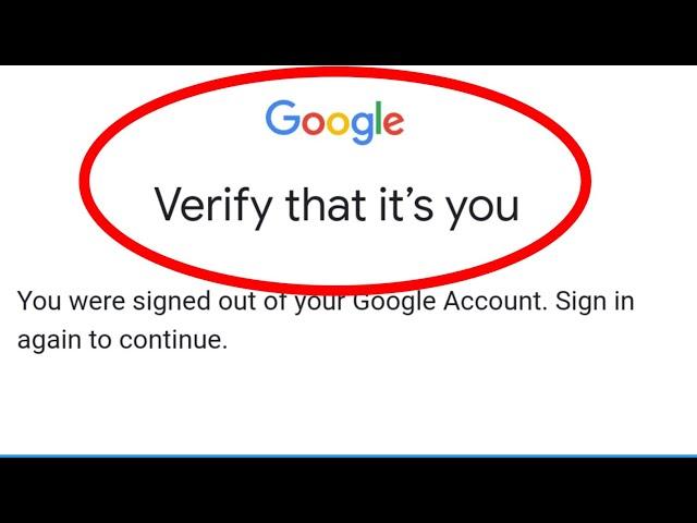 Verify It's You Google Account Problem | Verify It's You Problem