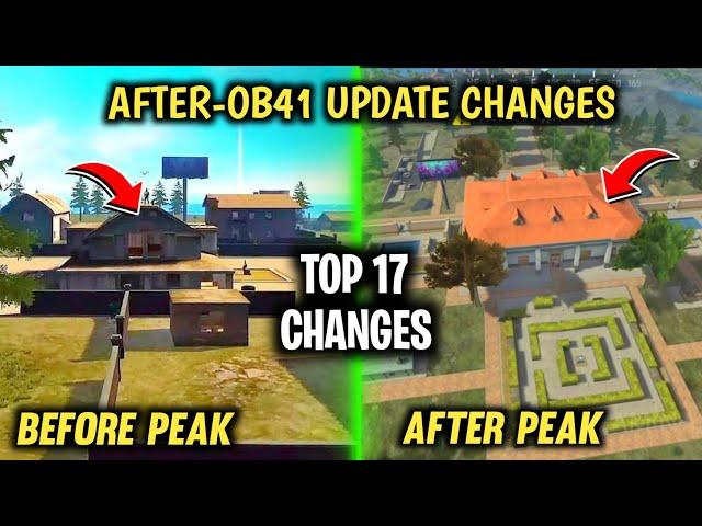 Top 17 Big Changes Of OB41 Updates Of Free Fire Battleground | ff Ob41 Update | ff advance server |