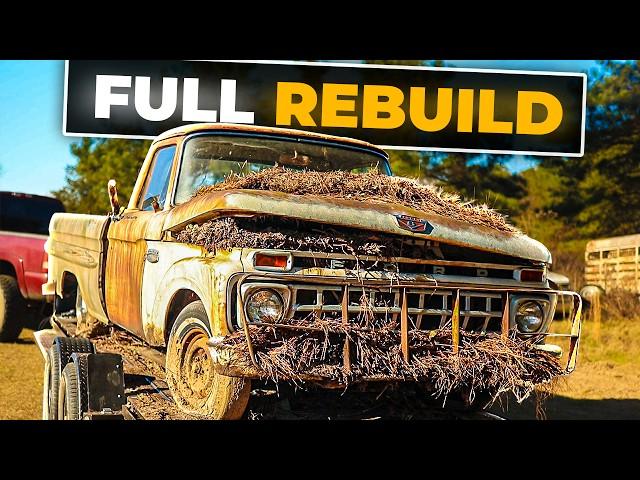 FULL REBUILD: From Grave To Glory | Reviving Buried 1965 Ford F100 | Turnin Rust