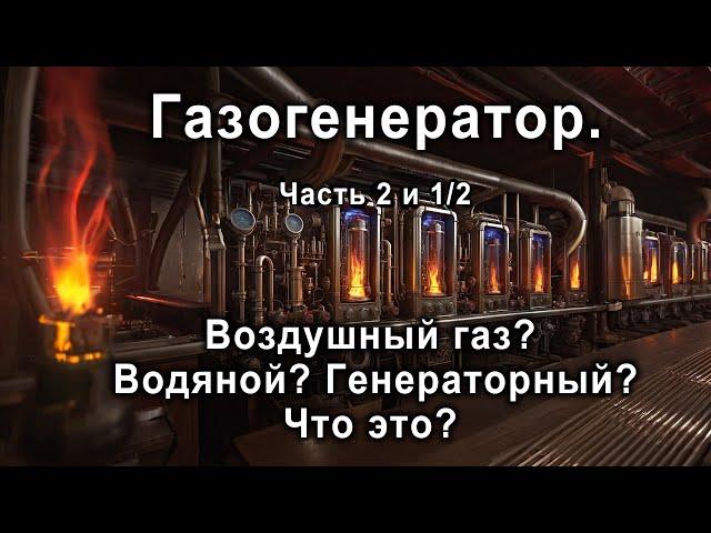 Газогенераторы. Разновидности газов. Воздушный газ? Водяной? Генераторный? Что это?