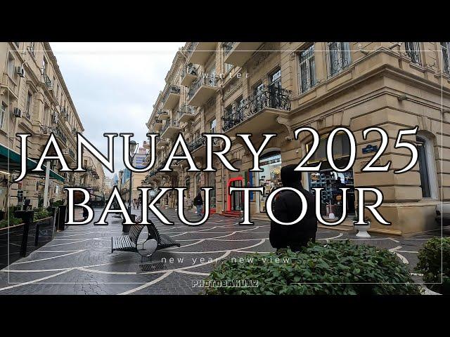 [4K] January Walking Tour in Baku / 2025