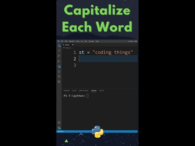 How to Capitalize The First Letter of Each Word of a String in Python ? #shorts