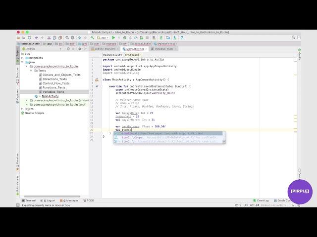 Introduction to Kotlin Variables | Android 101