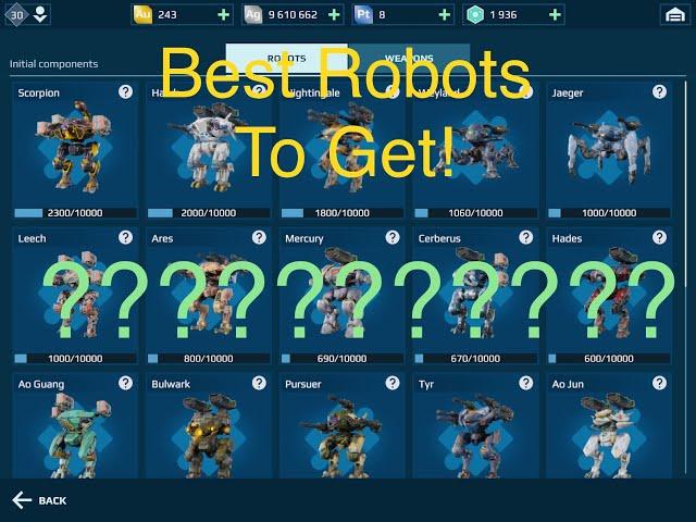 Top 5 BEST robots to produce in the War Robots Workshop WR