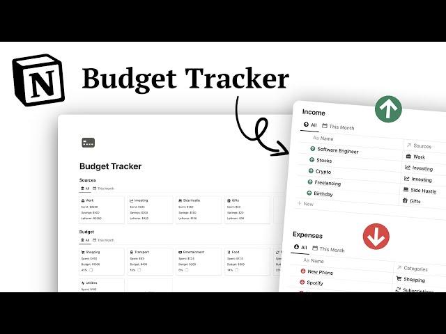 Notion Budget Tracker Template Tour (FREE Download)