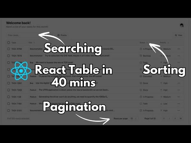 TanStack Table (React Table) Crash Course in 40 mins - Beginners Tutorial