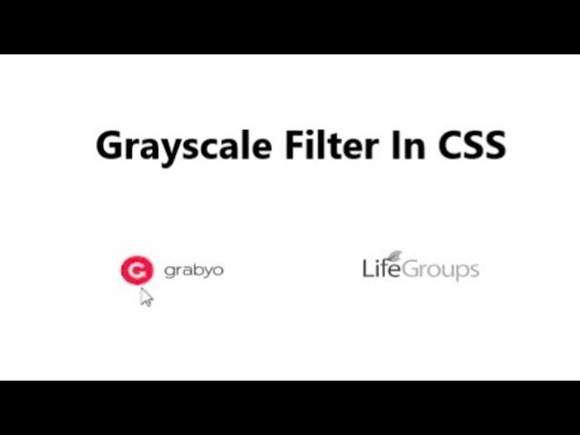 How To Use Grayscale Filter with HTML and CSS | Web Development 2024 