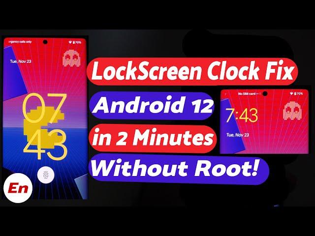 How to Change Android 12 Lock Screen Clock | Fix Android 12 Lock Screen Clock in 2 Minutes