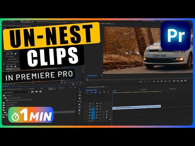 How to UN NEST Video Clips in Premiere Pro