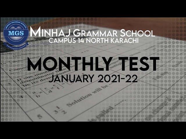 Monthly Test 2021-22