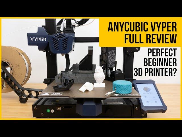Anycubic Vyper review | Perfect beginner 3D printer? | Unboxing, setup, auto-levelling, test prints