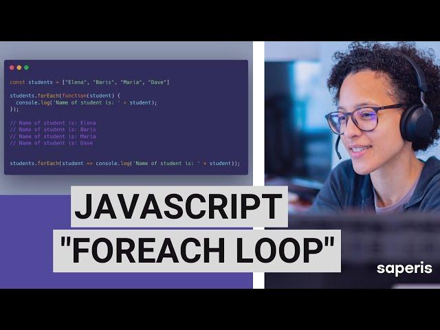 JavaScript for Beginners: forEach loop