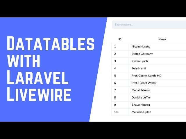 Building a Data Table with Laravel Livewire! [TUTORIAL]