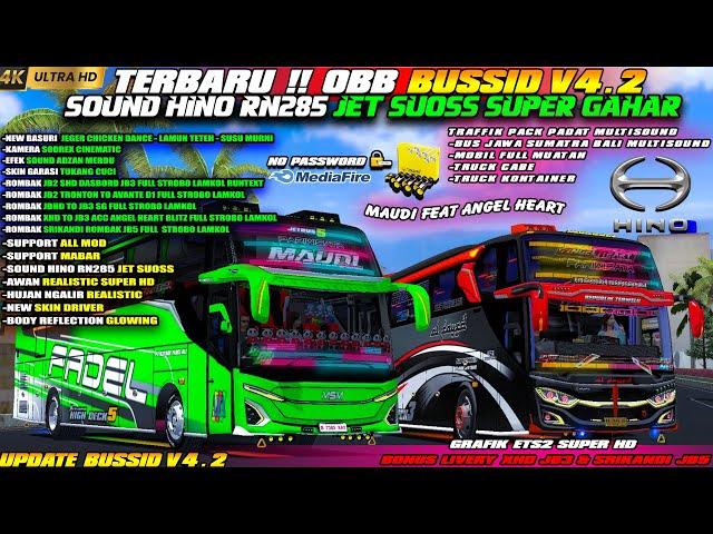 UPDATE BUSSID V4.2!! OBB BUSSID V4.2 TERBARU SOUND HINO RN285 JET SUOSS SUPER GAHAR GRAFIK SUPER HD