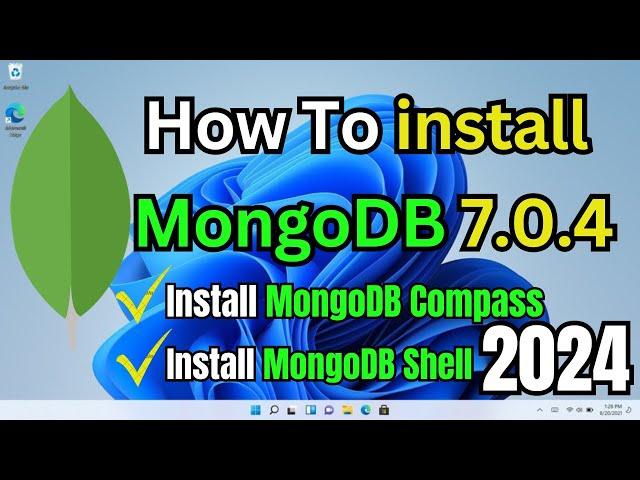 How to Install MongoDB 7.0.4 , MongoDB Compass, MongoDB shell on window 10 / 11 in hindi | 2024