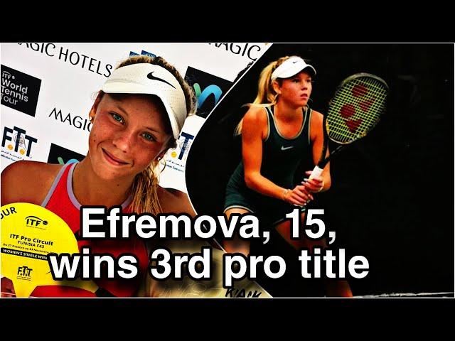 Ksenia Efremova, 15, wins third professional title #sportscentre #tennis #sportsnews