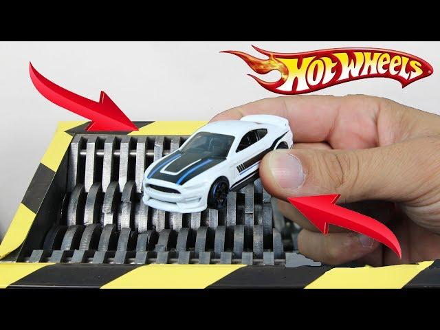 Experiment Shredding Hot Wheels Ford Mustang | The Crusher