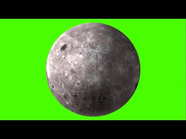 3d moon green screen spin footage (hdgreenstudio)free use