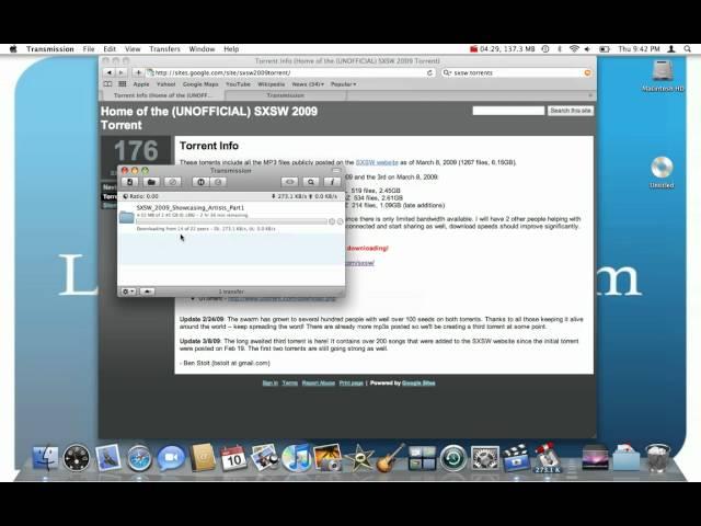 How to download Torrents on the Mac with Transmission
