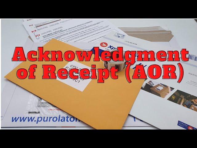 Acknowledgment of Receipt AOR