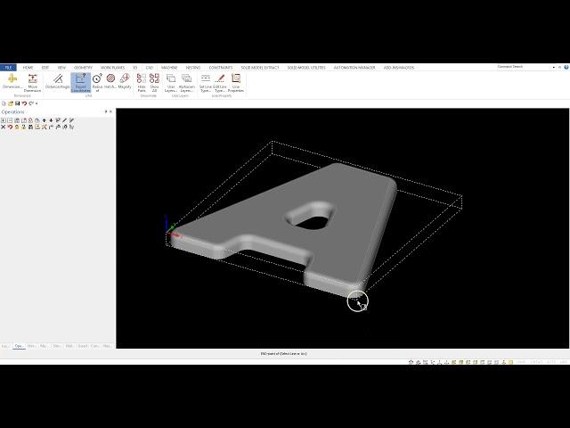 Alphacam Create Bounding Work Volume and Set Material