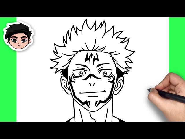 How To Draw Sukuna | Jujutsu Kaisen - Easy Step By Step