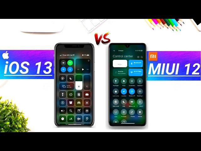 MIUI 12 VS IOS 13 | MIUI 12 VS IOS  NOTIFICATION PANEL | NAVIGATION BAR | MIUI 12 VS IOS | MIUI 12