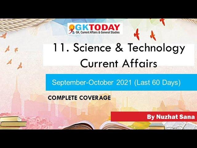 11. Science & Technology Current Affairs (September-October), 2021 by GK Today