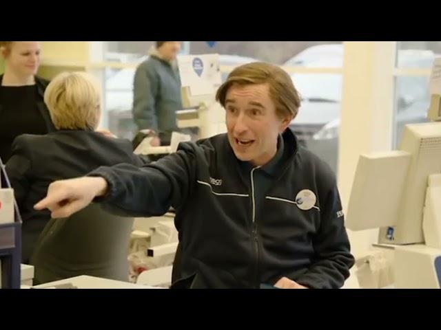 Partridge works at Tesco for a day