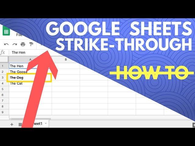 Google Sheets Strikethrough