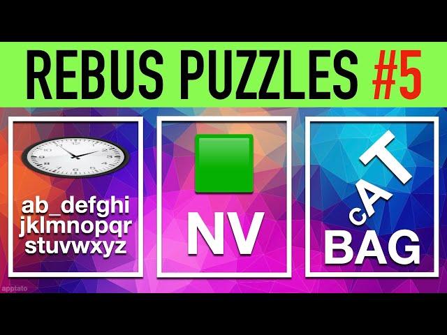 Rebus Puzzles with Answers #5 (20 Picture Brain Teasers)