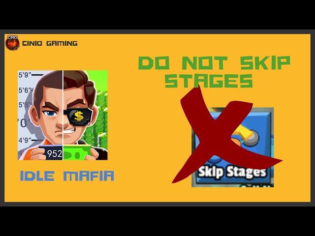 Idle Mafia - Do not skip stages in the Jailbreak