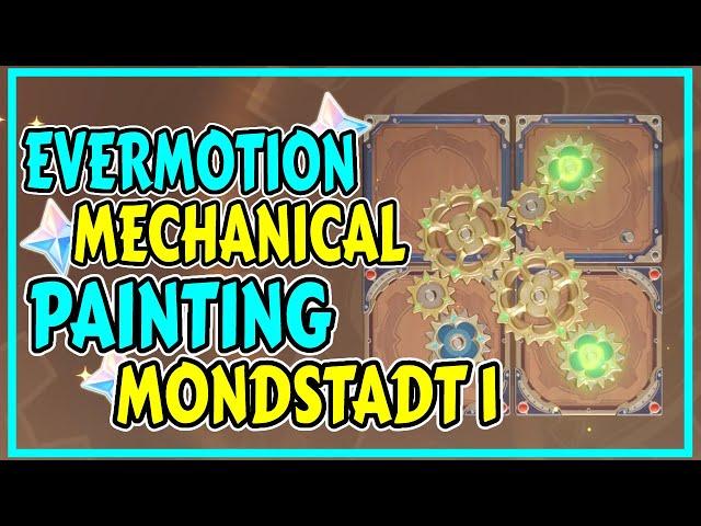 Evermotion Mechanical Invoker Painting: Mondstadt 1 Gear Puzzle Event [Genshin Impact]